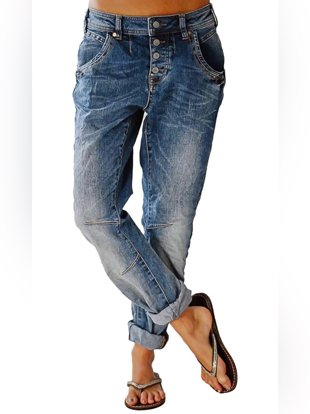 Flamingals Straight Leg Jeans Mid Rise Button Fly Jeans S PS3-30
